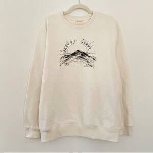 Mount Sunny Organic Cotton Sweatshirt Sweater Crew Neck Mountains Nature Soft M
